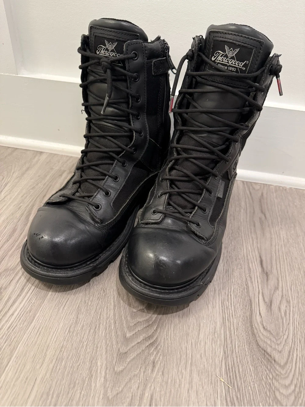 Thorogood Men's Black Tactical Lace-Up Boots